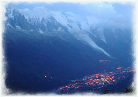 Chamonix at night