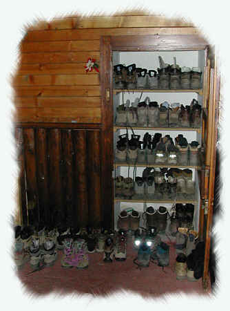 shoe closet at la Flegere